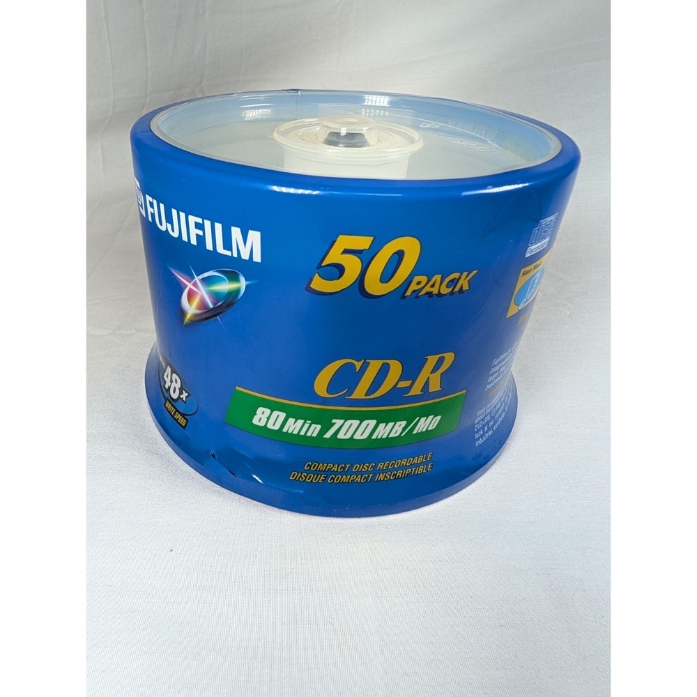 Fujifilm CD-R 50 Pack 80 min 700MB/MO 48X Blank CD Discs CDR